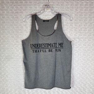SHESHOW Gray Sleeveless Tank Top Size M